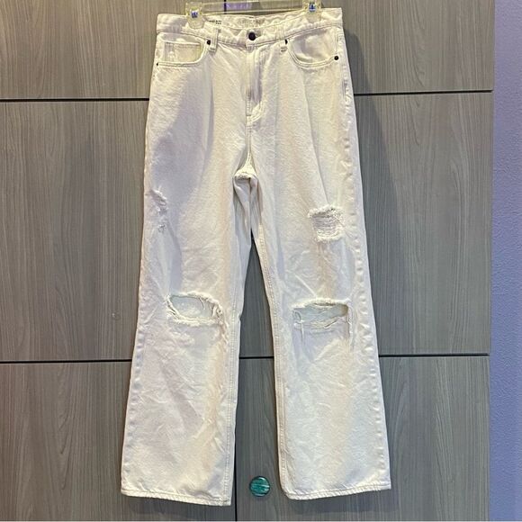 Arizona Cream High Waist Skater Wide Leg Jeans Juniors 13 - Picture 1 of 13